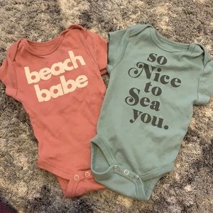 Little co. Beach onesies